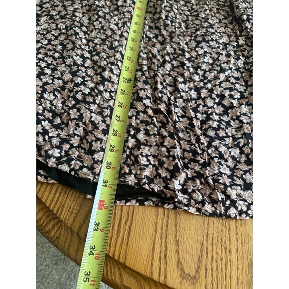 VICI Small Black & Pink Floral Dress With Open Tie Back NWT Oversized Relaxed - Picture 9 of 12